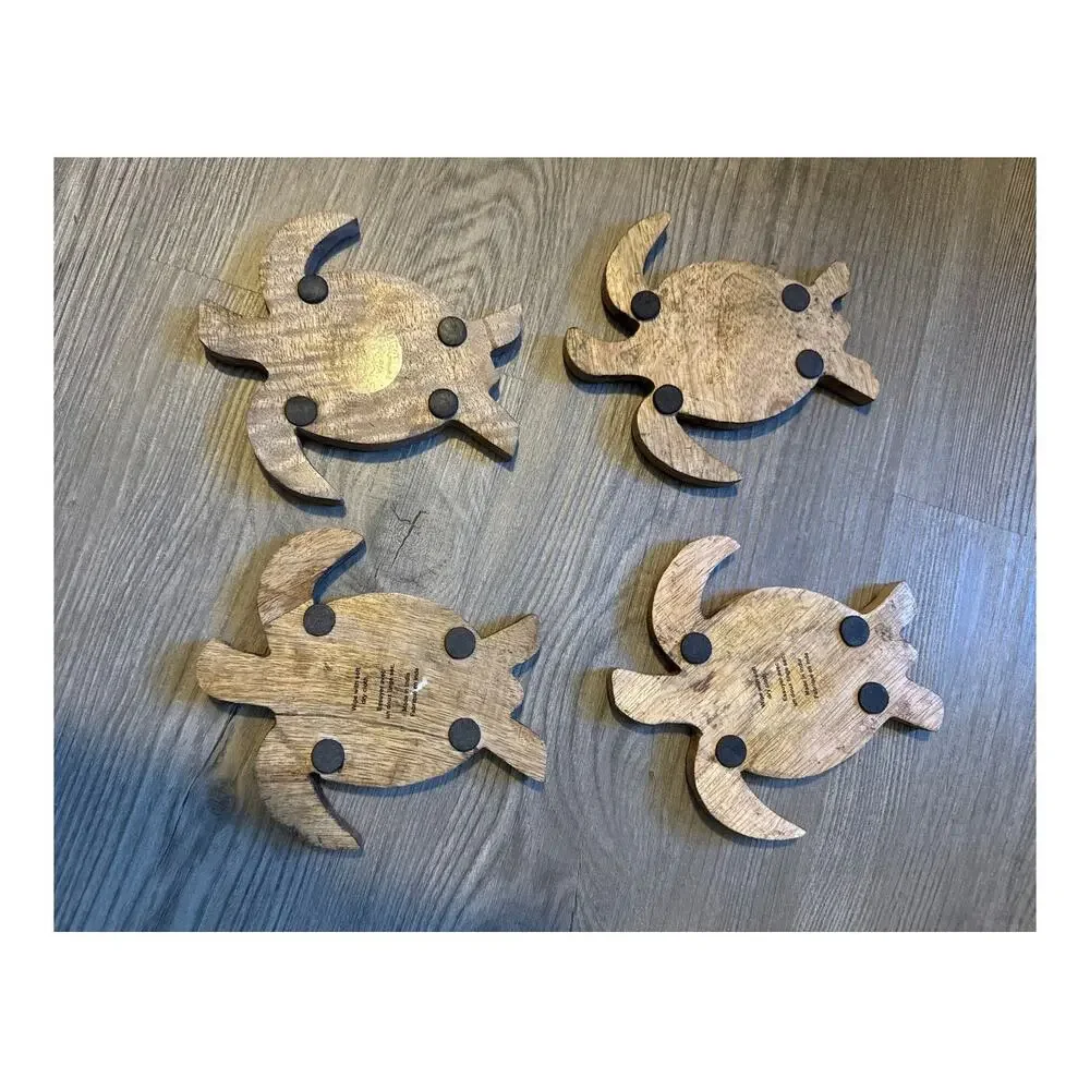 Sea Turtles Wooden Coaster Set of 4 6